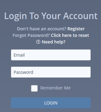 Crewlap Back Office login form Crewlap Back Office login form